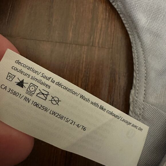 LULULEMON Energy Bra Crossback Gray/Blue Workout Yoga Athleisure NO PADS - Picture 7 of 8